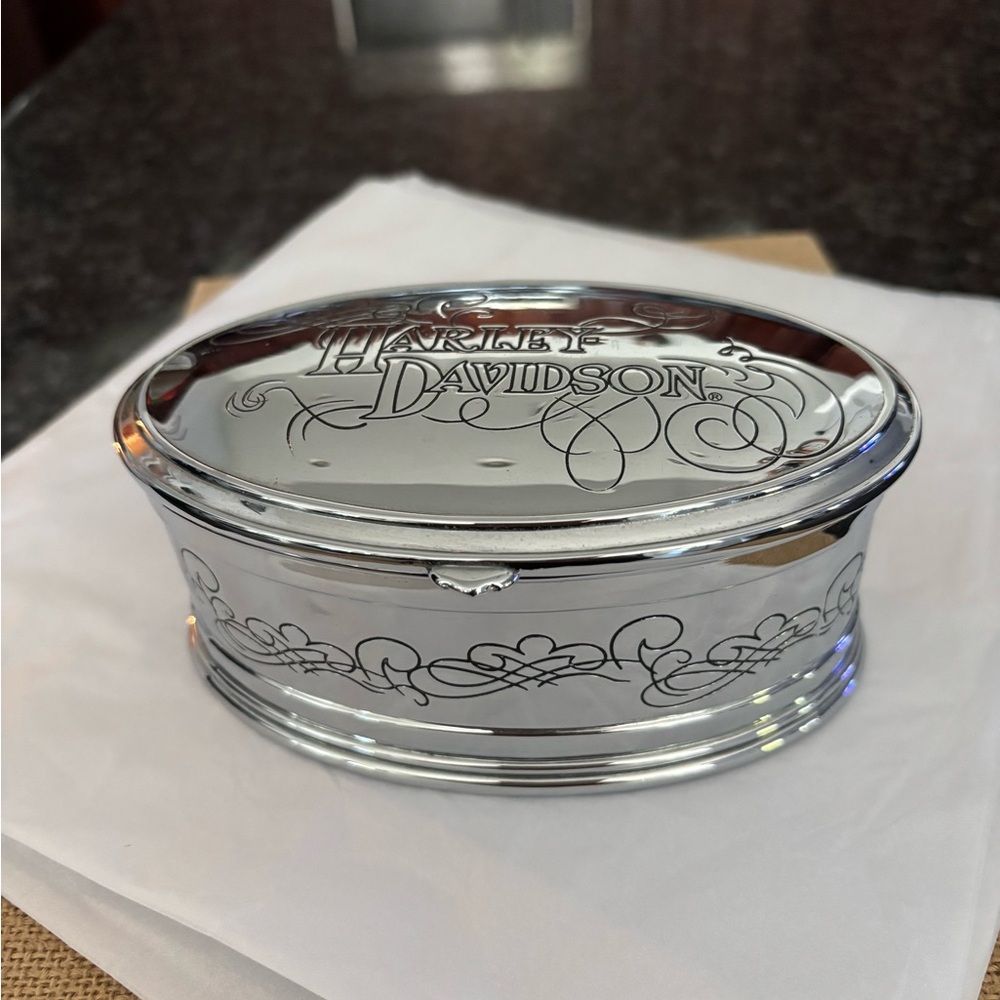 Harley Davidson jewelry or trinket box.